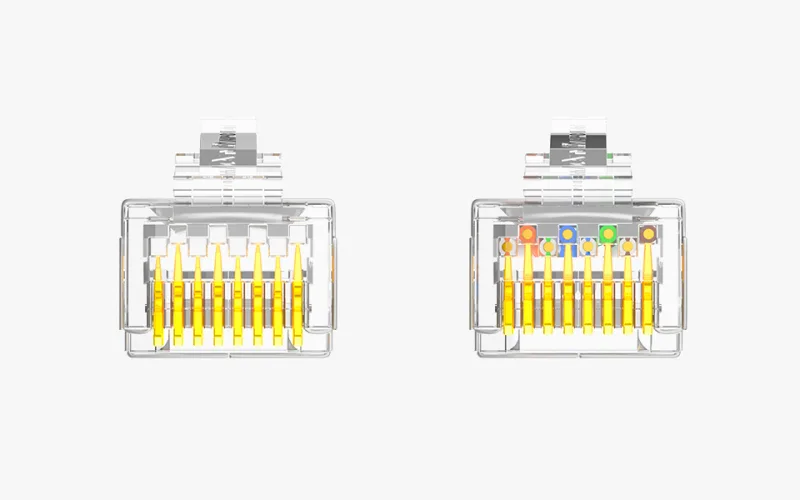 AMPCOM CAT6 Shielded RJ45 Modular Plug connector 50μ Gold Plated 8P8C RJ45 Connectors Modular Plug Crimp End Ethernet Cable detail 4