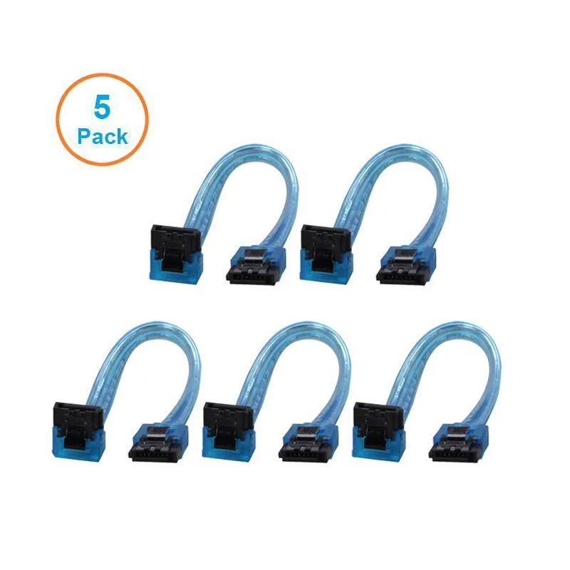 5pcs 10CM SATA 3.0 Harddrive 6Gb/s Serial ATA DATA Cable 90 Angled 180 Connector SATA3 SATAIII 6Gbps Hard Drive Disk,SSD Adapter - image 4