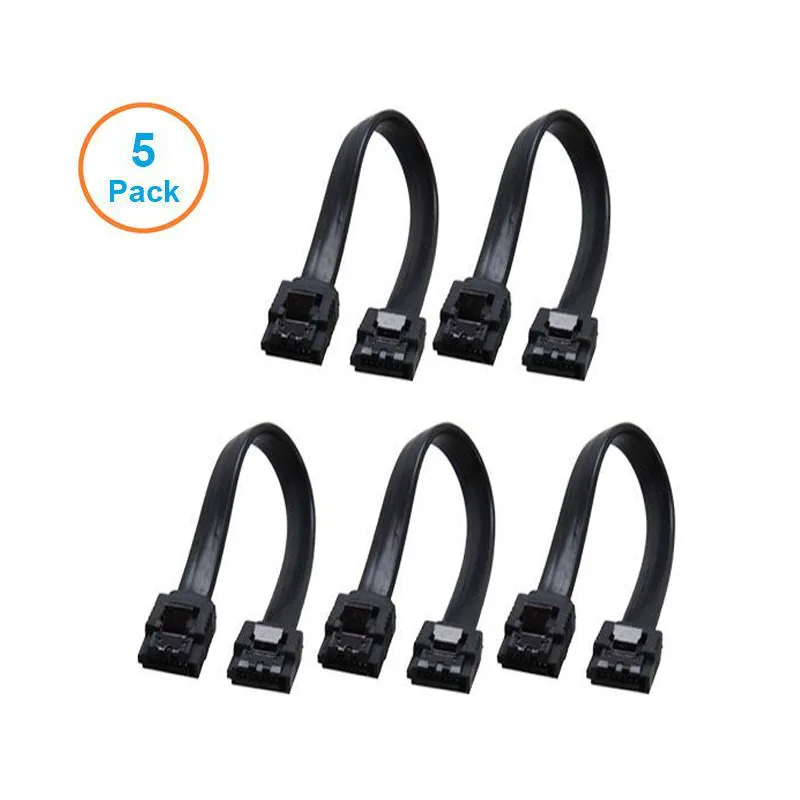 5pcs 10CM SATA 3.0 Harddrive 6Gb/s Serial ATA DATA Cable 90 Angled 180 Connector SATA3 SATAIII 6Gbps Hard Drive Disk,SSD Adapter detail 7
