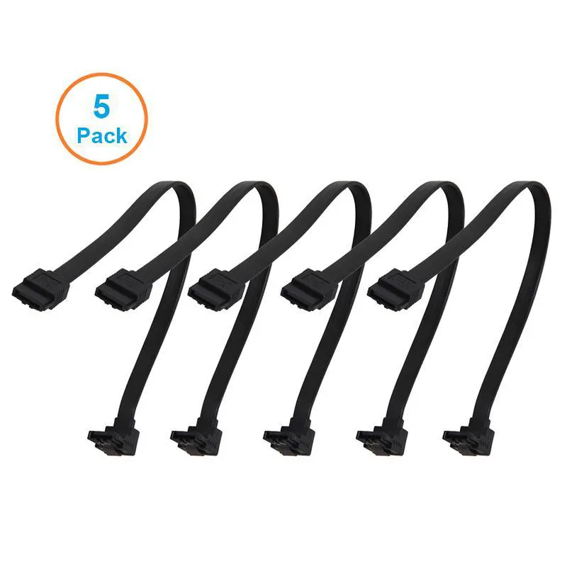 5pcs 10CM SATA 3.0 Harddrive 6Gb/s Serial ATA DATA Cable 90 Angled 180 Connector SATA3 SATAIII 6Gbps Hard Drive Disk,SSD Adapter detail 8