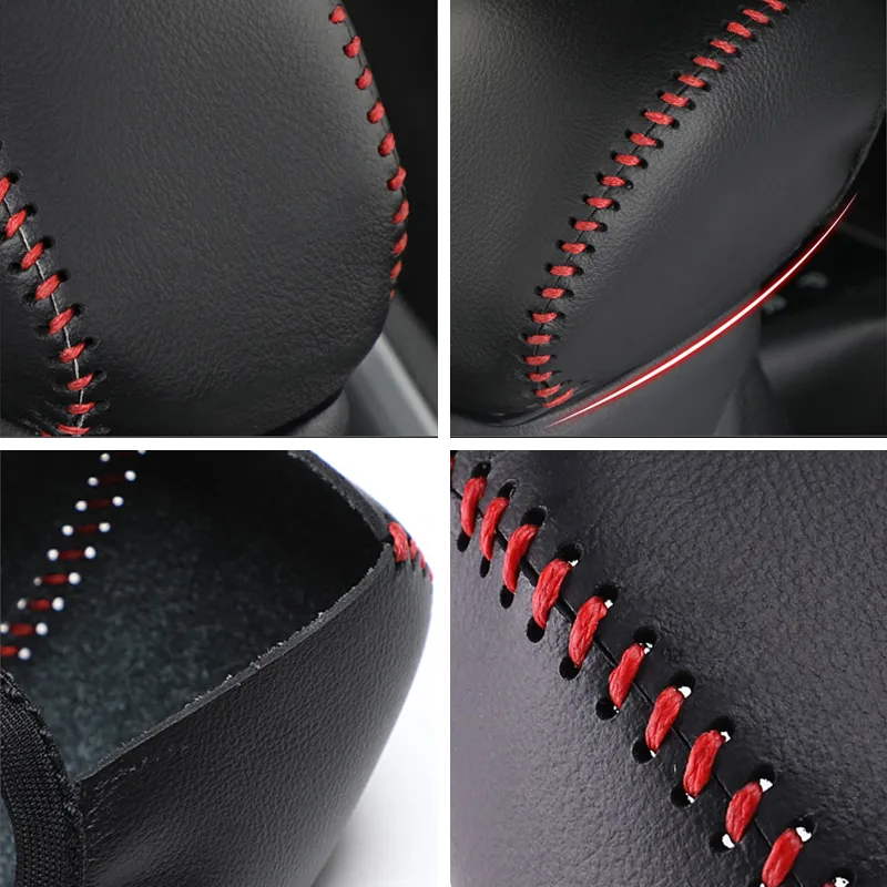 Leather Car Gear Shift Collars Shift Knob Head Cover For Toyota RAV4 2019 2020 2021 2022 2023 2024 RAV4 XA50 Hybrid Accessories - image 4