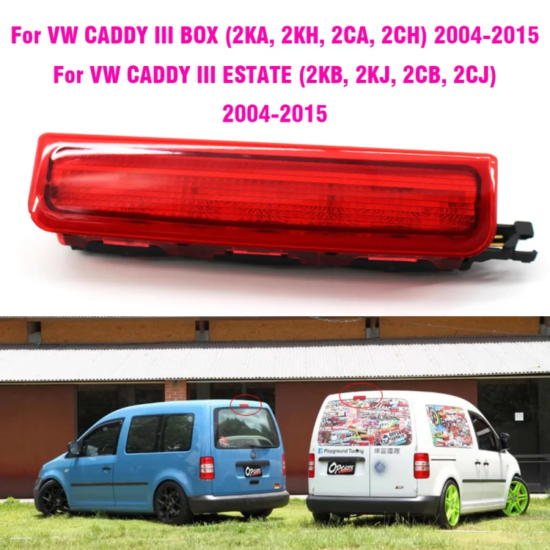 For VW Caddy 2004-2015 Third 3rd Centre High Level Rear Brake Light 2K0945087C Stop Lamp Car LED Light Bulbs detail 1