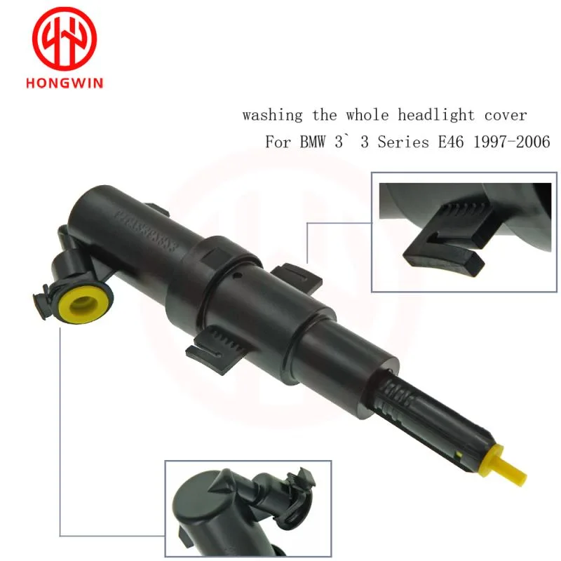 Front Headlamp Headlight Washer Nozzle Jet 61678362823 + Washer Cap Cover 61674290867&61674290868 For BMW 3Series E46  1997-2006 - image 3