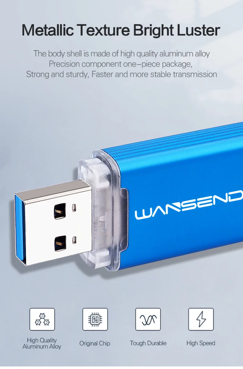 WANSENDA OTG Type-C USB 3.0 USB Flash drives 512GB 256GB 128GB 64GB 32GB 16GB Pen Drive for Android/PC/Mac Pendrive Memory Stick detail 7