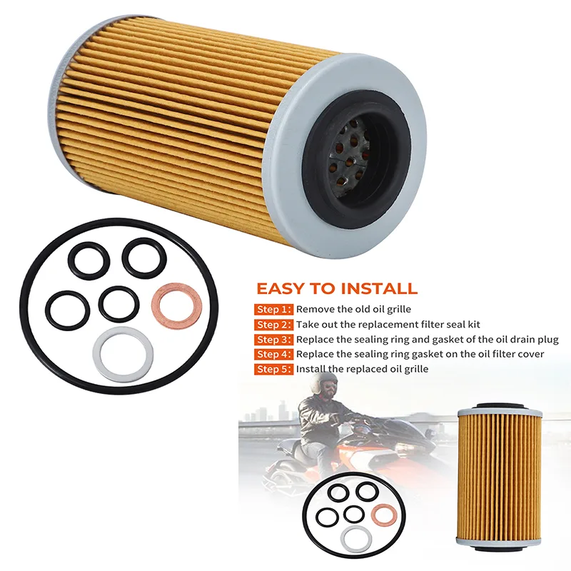 Oil Filter with Seal Kit for Can-Am Spyder SM6-SE6 1330 RT/F3 Models 2014 2015 2016 2017 2018 2019 2020 2021 - image 1