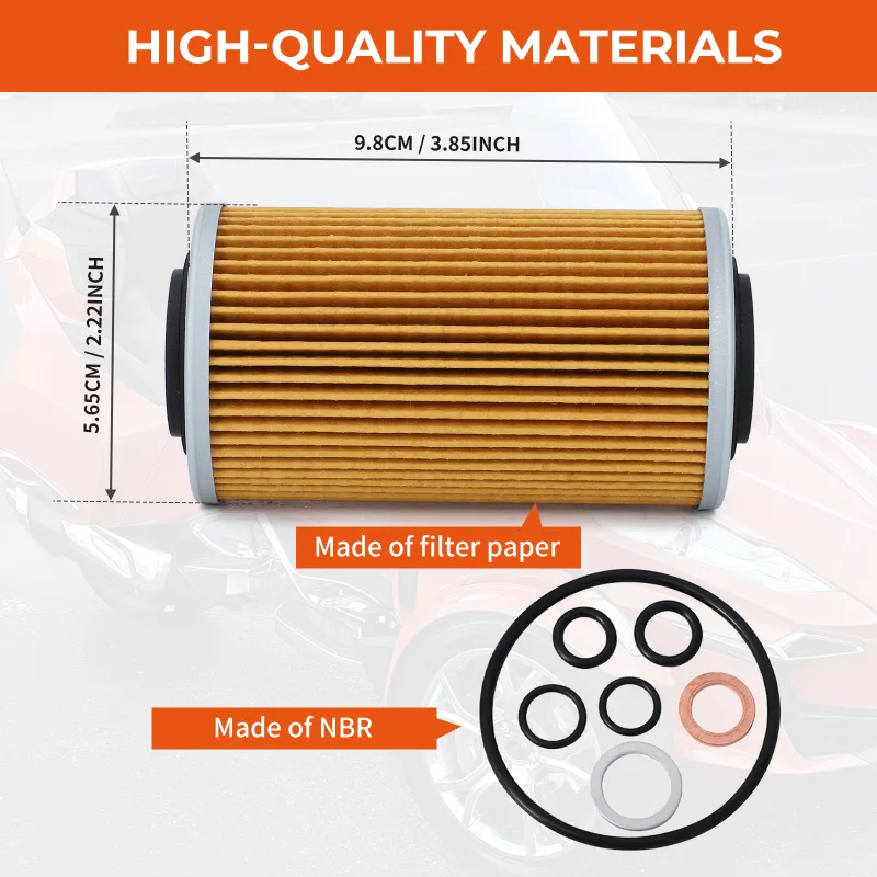 Oil Filter with Seal Kit for Can-Am Spyder SM6-SE6 1330 RT/F3 Models 2014 2015 2016 2017 2018 2019 2020 2021 - image 2
