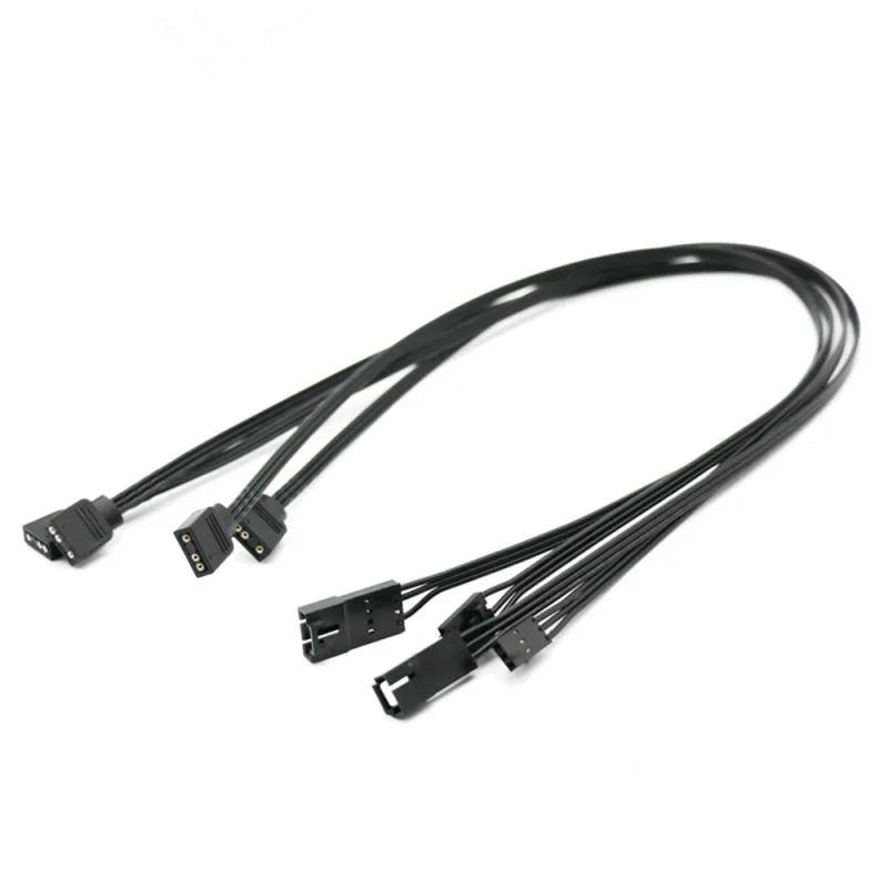 Corsair Fan RGB ARGB Adapter Cable HD LL120 140 QL 3Pin 4Pin Fan to 5V 3Pin RGB LED Cable 50cm detail 1