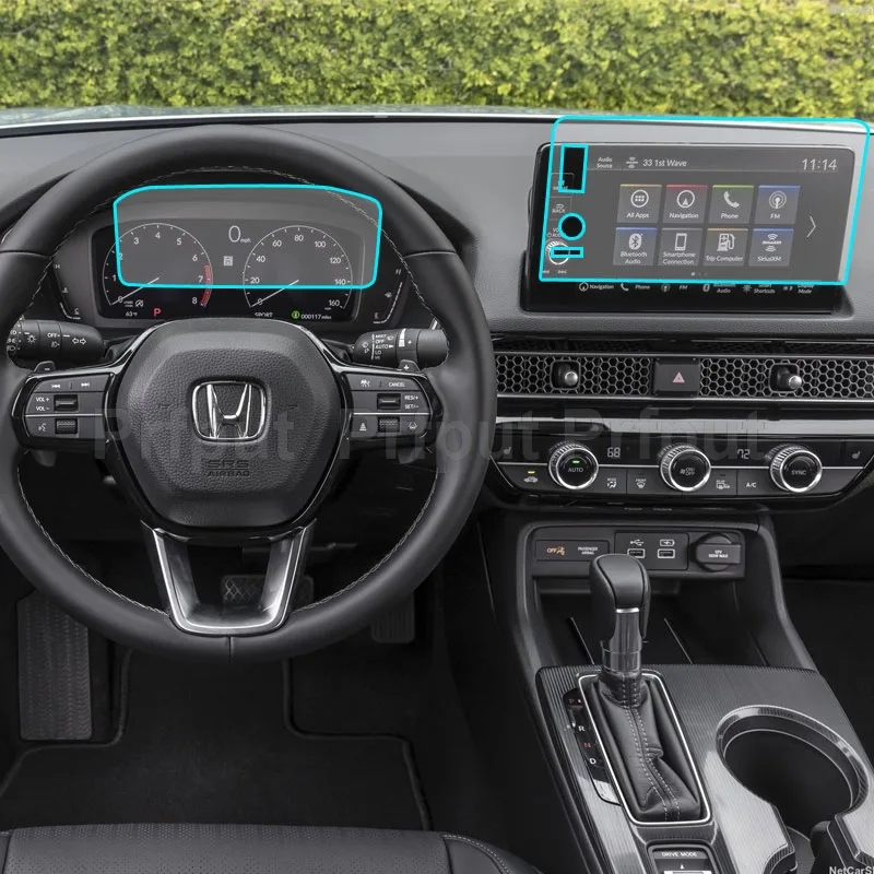 GPS navigation screen TPU protective film for Honda 11 Generation Civic 2021 2022 car Instrument protector detail 2