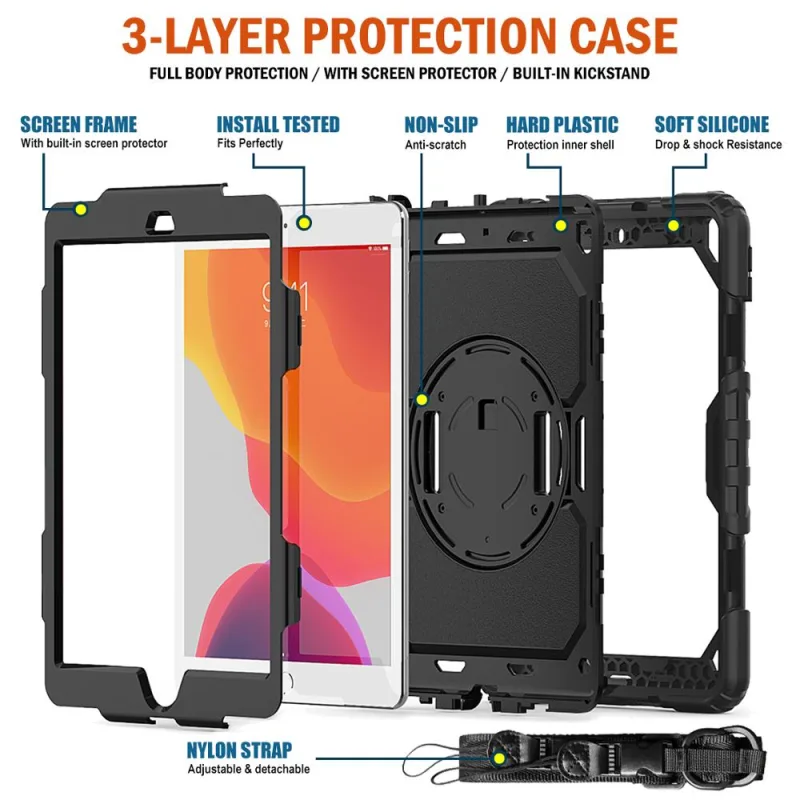 Heavy Duty for iPad Case 10.2 9th Generation Cover For 2022 iPad 9.7 Air 5 2 3 4 10.9 10.5 2021 Pro 11 12.9 Mini 6 5 Smart Cover - image 2