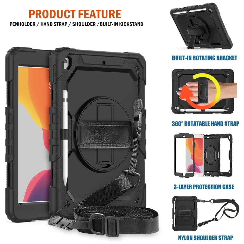Heavy Duty for iPad Case 10.2 9th Generation Cover For 2022 iPad 9.7 Air 5 2 3 4 10.9 10.5 2021 Pro 11 12.9 Mini 6 5 Smart Cover detail 1