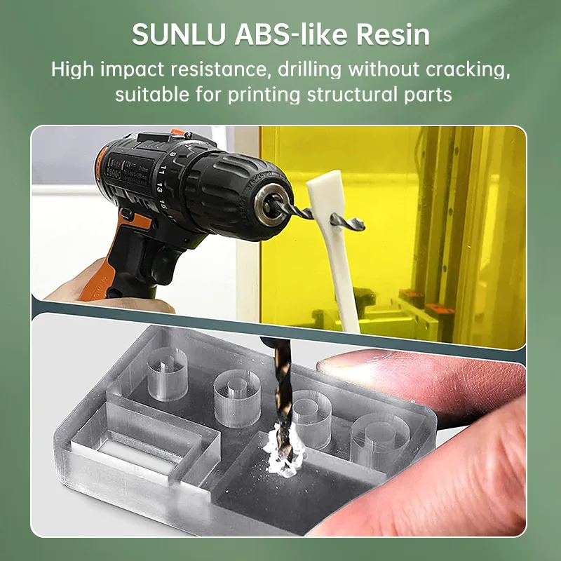 SUNLU 1000G ABS-LIKE Low Ordor Smooth Surface 405nm UV Resin Curing Easy to Mold High Precision Photopolymer SLA/DLP/LCD Printer - image 3