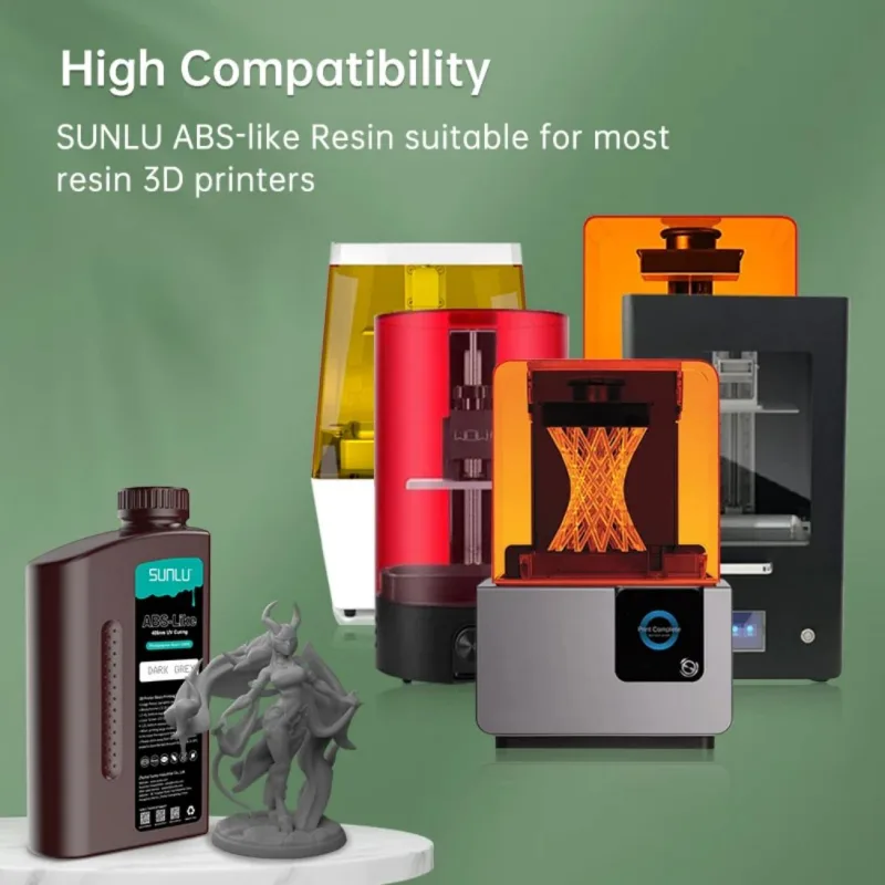 SUNLU 1000G ABS-LIKE Low Ordor Smooth Surface 405nm UV Resin Curing Easy to Mold High Precision Photopolymer SLA/DLP/LCD Printer detail 5