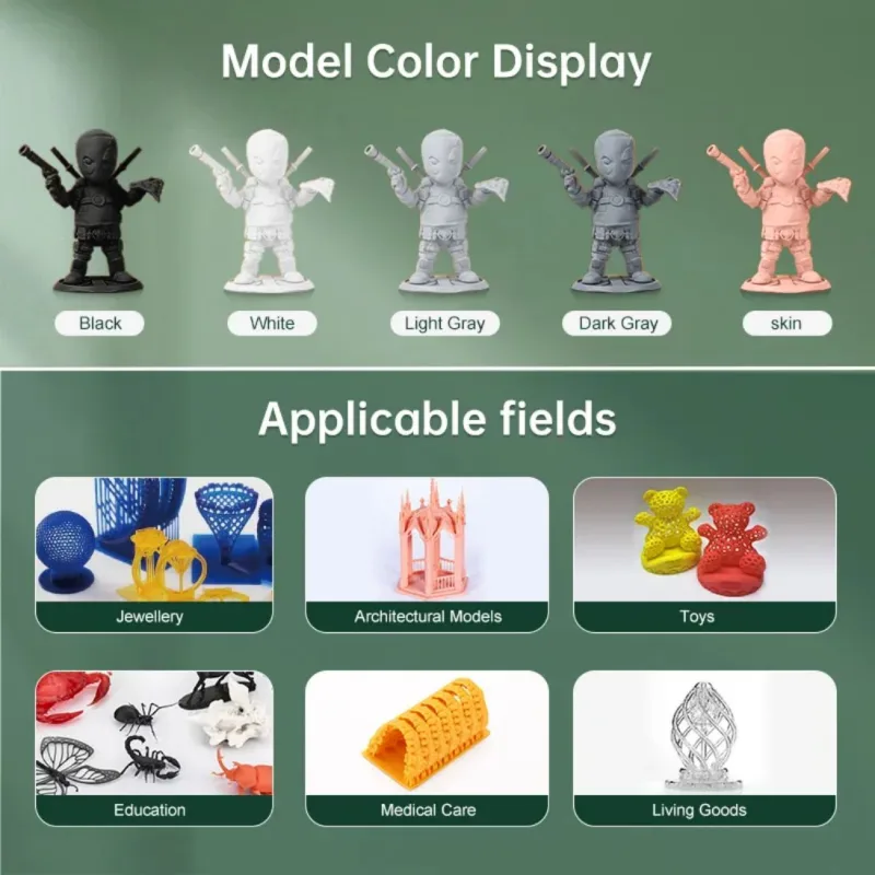 SUNLU 1000G ABS-LIKE Low Ordor Smooth Surface 405nm UV Resin Curing Easy to Mold High Precision Photopolymer SLA/DLP/LCD Printer detail 6