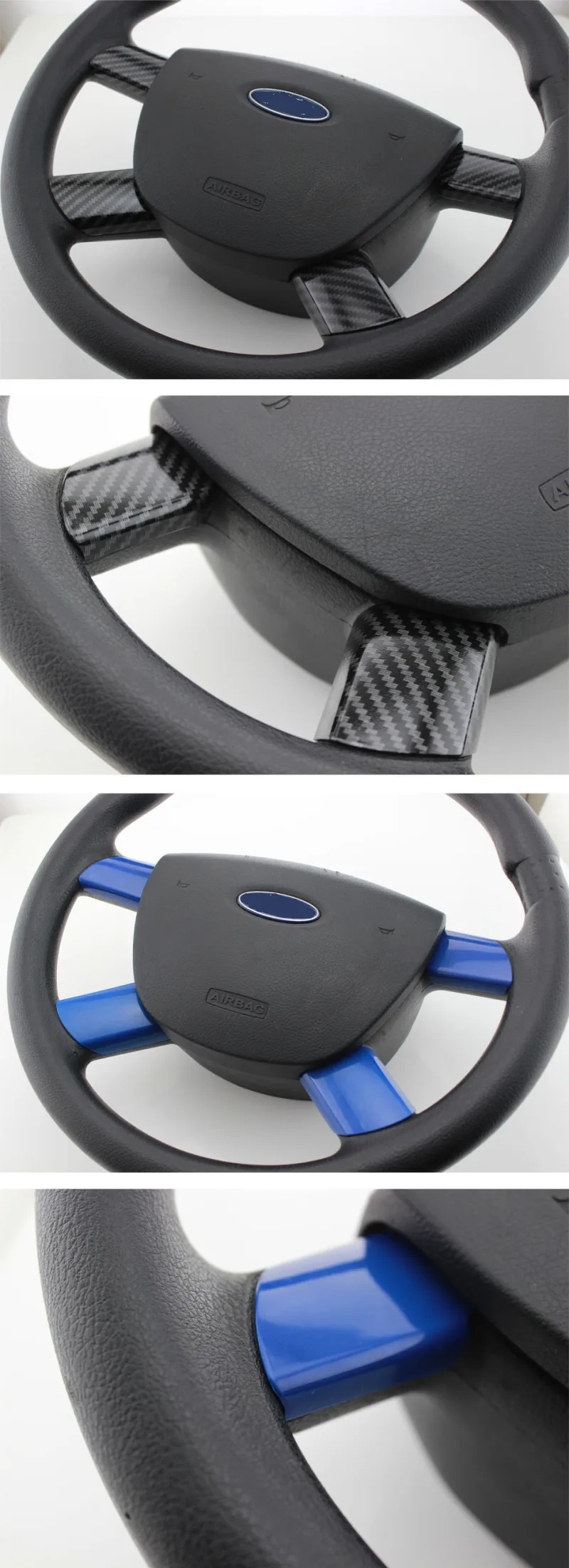 My good car Car Accessories Steering Wheel Buttons Panel Cover Trim Stickers Carbon Fiber  for Ford Focus 2 MK2 2005 - 2011 detail 2