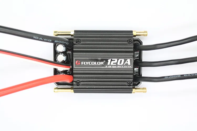 Flycolor 150A 120A 90A 70A 50A  Brushless ESC Speed Control Stand 2-6S Lipo BEC 5.5V/5A for RC Boat F21267/71 detail 8