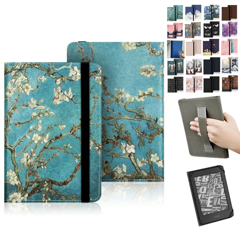 Print Universal HandStrap Cover for Rakuten Kobo Glo HD N437 Kobo Aura N514 N613 Kobo Touch 2.0 N587 6'' Ebook Ereader Cute Case - image 1
