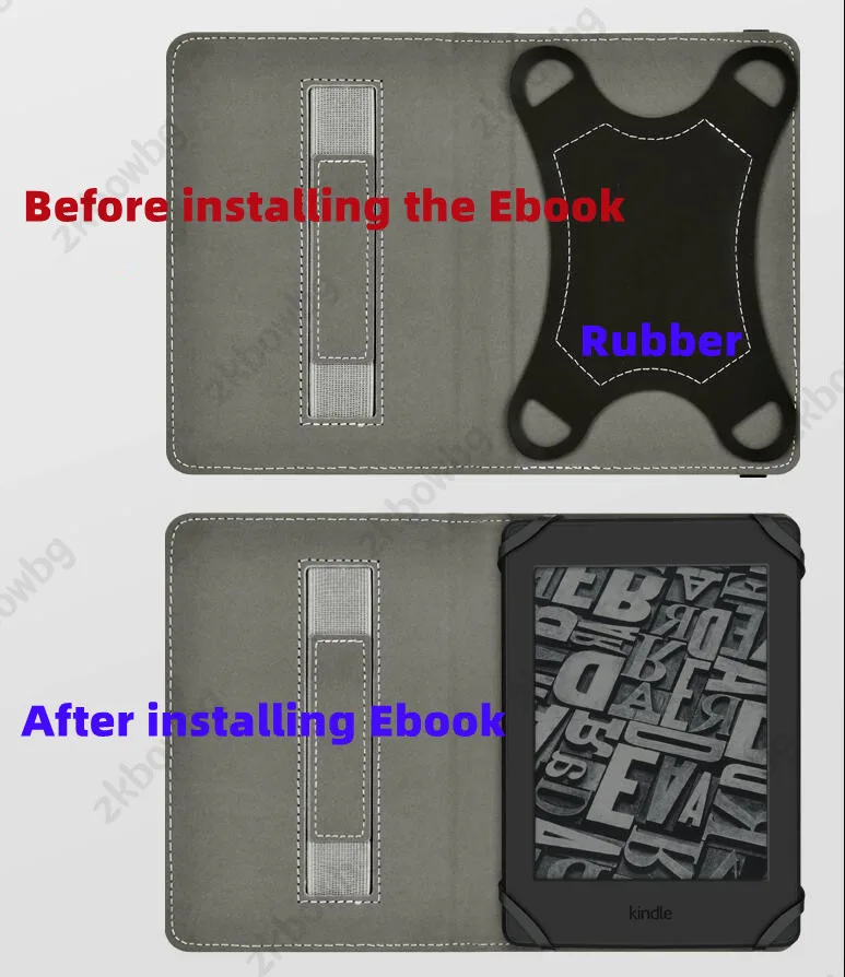 Print Universal HandStrap Cover for Rakuten Kobo Glo HD N437 Kobo Aura N514 N613 Kobo Touch 2.0 N587 6'' Ebook Ereader Cute Case - image 2
