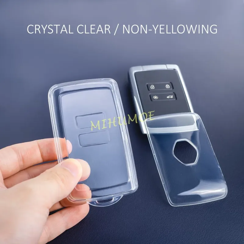 Transparent Clear Car Key Fob Cover Case Holder For Renault Kiger Arkana Captur Koleos Kadjar Megane Espace Grand Scenic Clio - image 4
