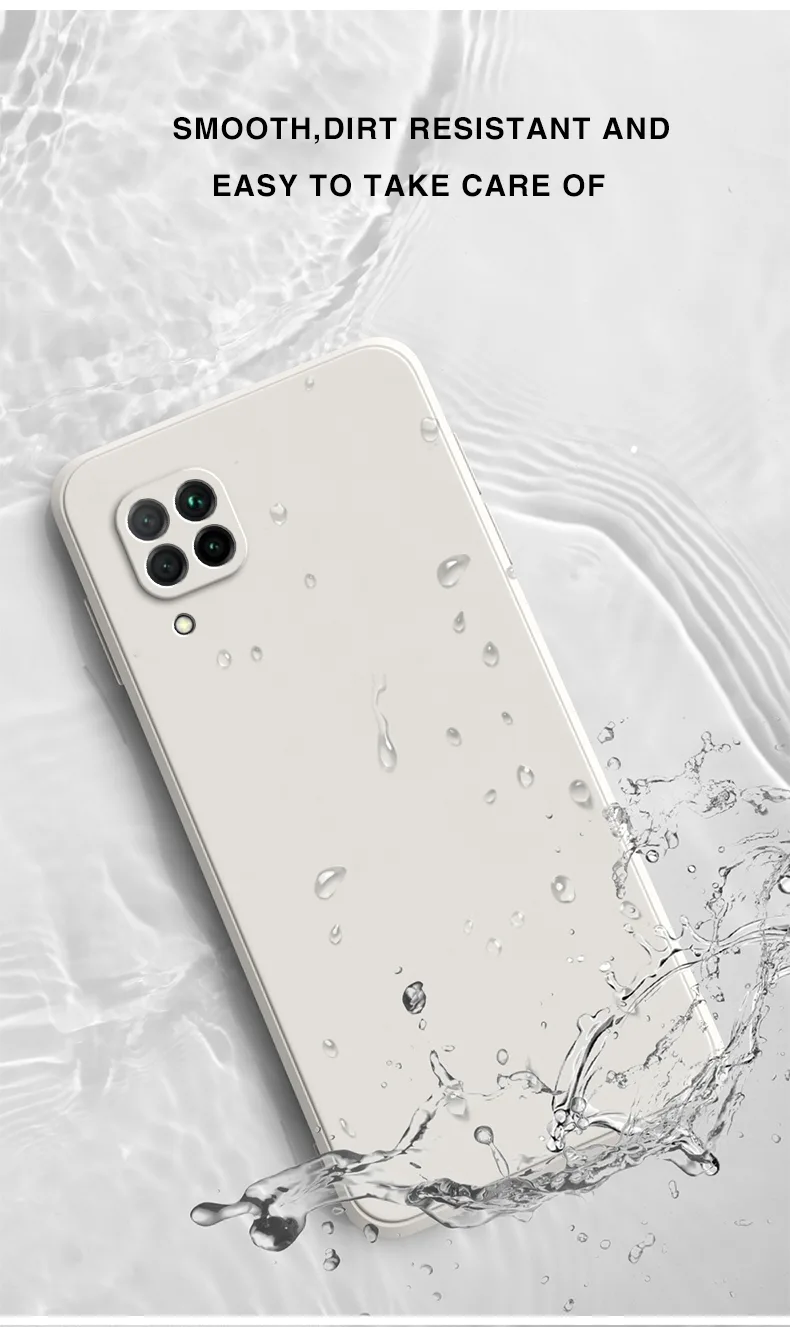 Original Square Liquid Silicone Case for Huawei Nova 6 SE 7i P40 Lite 4G Russia Soft Phone Back Cover Nova6SE Nova7i P40Lite Bag detail 7