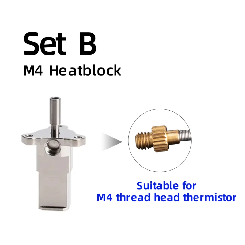 BLV®RAPIDO V2 Ceramics Heater Kit  heatBlock  K500 Thermocouple M4  104GT-2 100K 3950 PT1000 For Rapido V2.0 HOTEND - image 6