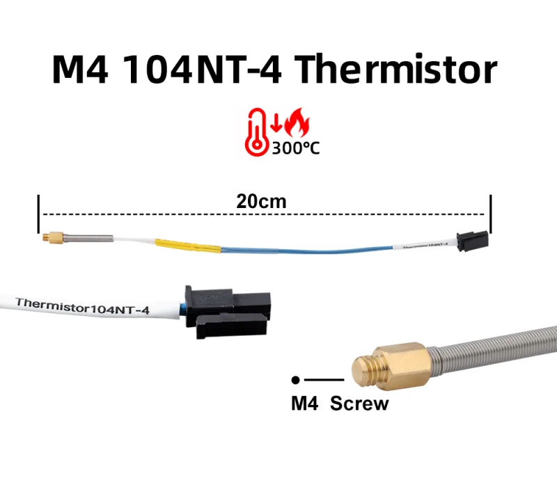 BLV®RAPIDO V2 Ceramics Heater Kit  heatBlock  K500 Thermocouple M4  104GT-2 100K 3950 PT1000 For Rapido V2.0 HOTEND detail 6