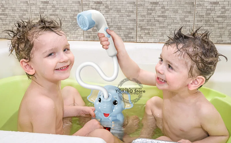 Baby Bath Toys Bath Shower with Shower Thermometer Electric Elephant Water Spray Water Toys for Kids Tathtub Toys for Toddlers detail 4