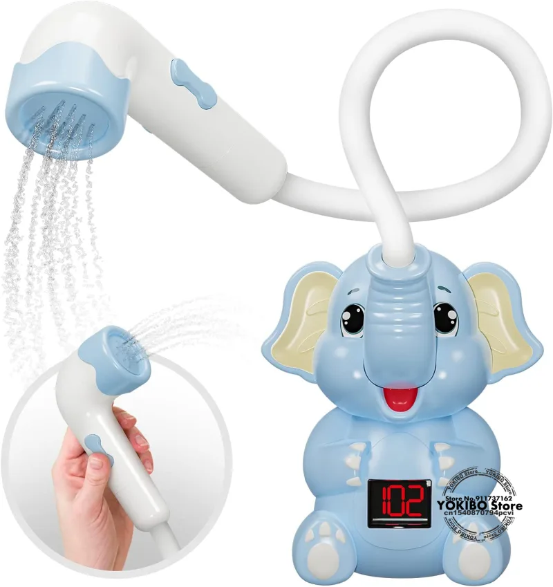 Baby Bath Toys Bath Shower with Shower Thermometer Electric Elephant Water Spray Water Toys for Kids Tathtub Toys for Toddlers detail 5