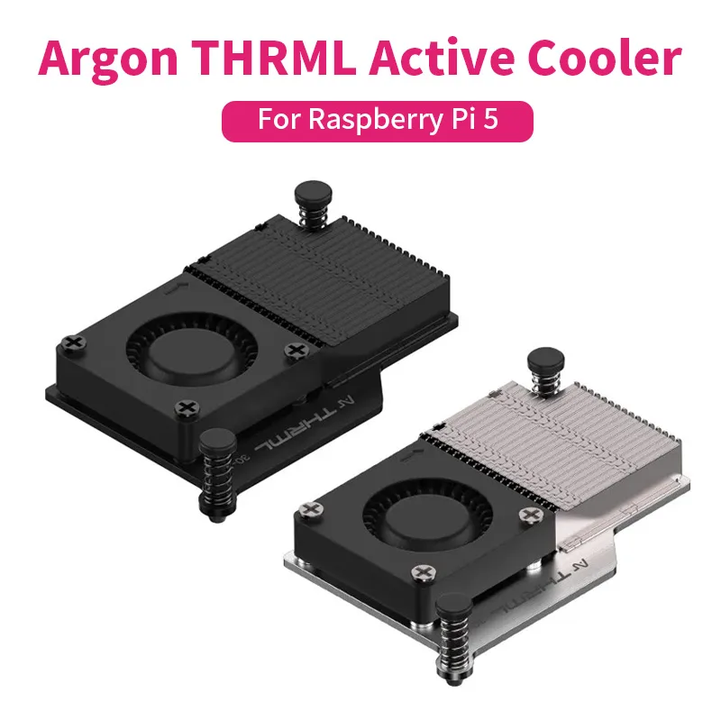 Raspberry Pi 5 Argon THRML Active Cooler Aluminum Heatsink with 30mm Cooling PWM Fan Active Passive Active Radiator for RPi 5 detail 1