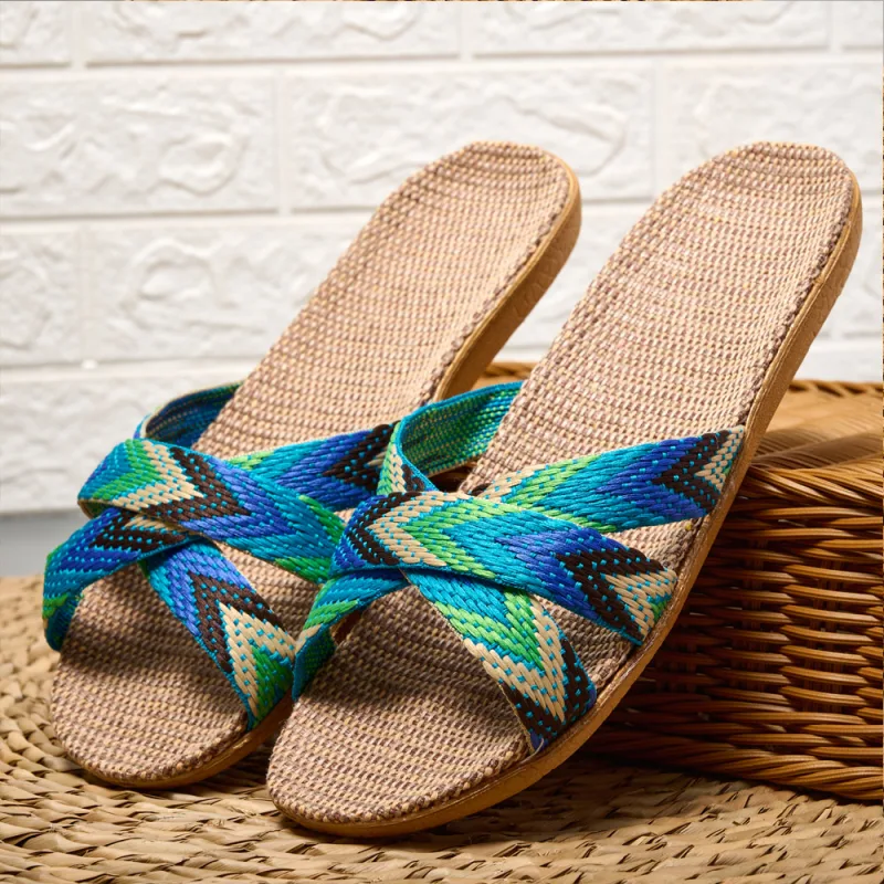 Indoor Slippers Women Home Shoes Lightweight Linen Couple Slippers Lightweight Home Slippers detail 3
