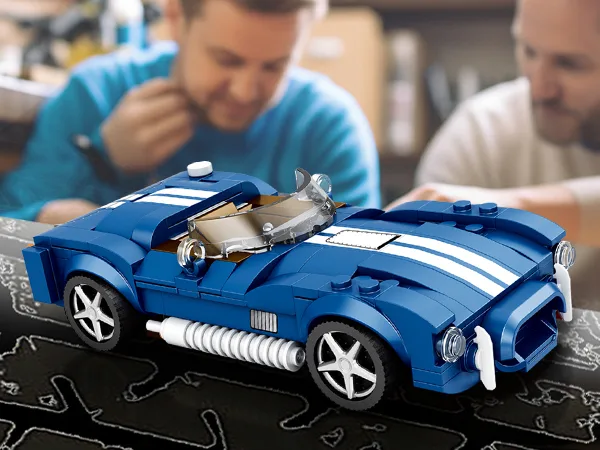 312PCS Blue Sport Car Building Block Set Creative City Vehicle Diy Car Model Bricks Desktop Display Puzzle Toys Holiday Gifts detail 7