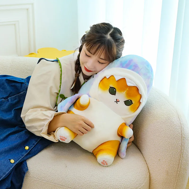 Funny Shark Cat Transformed Cat Doll Plush Toy for Kids, Kawaii Girl Rag Doll, Children's Pillow, Creative Gift, New Product detail 7