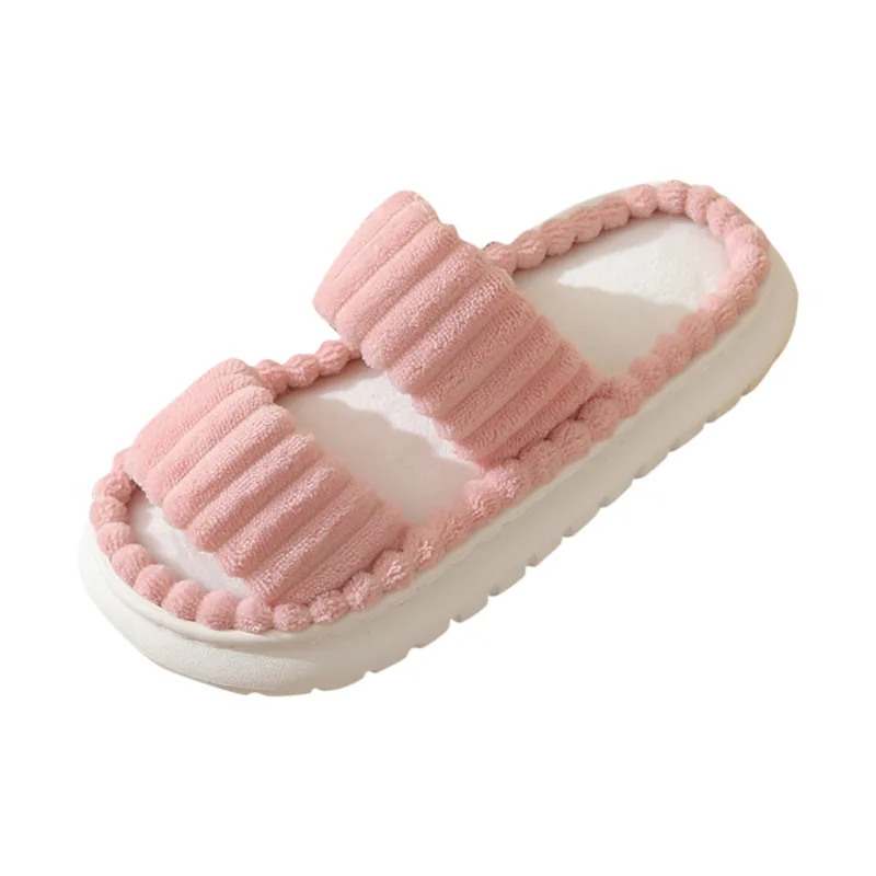 Women's 2024 Spring and Autumn Towel Pattern Thick Sole Home Fashion Anti Slip Towel Sole External Slippers Sandals Outdoor detail 2