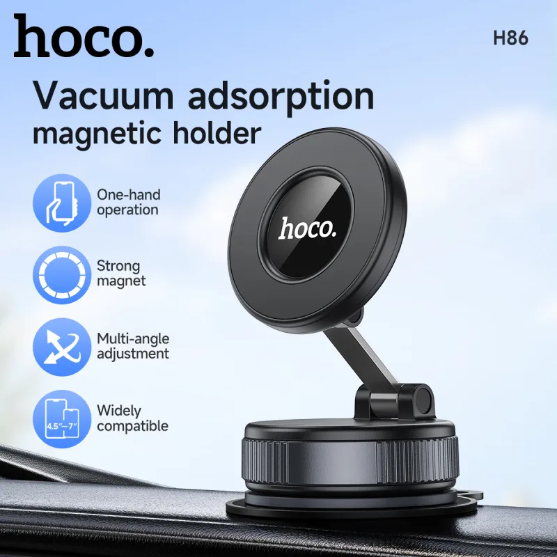 HOCO Manual Magnetic Car Phone Holder For iPhone 17 16 15 Series Universal 360 Degree Rotate Stand Bracket For Samsung S24 S25 - image 1
