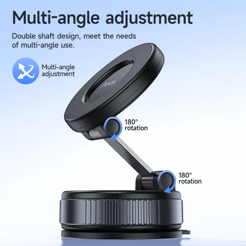 HOCO Manual Magnetic Car Phone Holder For iPhone 17 16 15 Series Universal 360 Degree Rotate Stand Bracket For Samsung S24 S25 - image 3