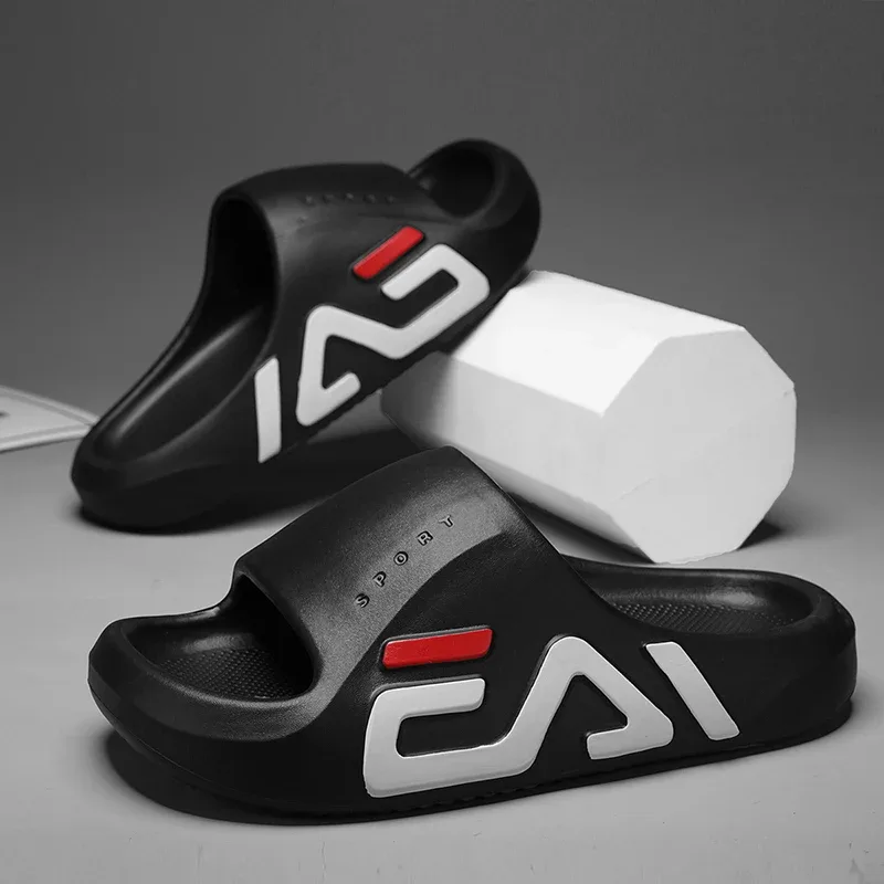 Extra-thick Sole Men Soft Air Cushion Casual Slippers EVA Sandals Fashion Flip Flops Outdoor Summer Seaside Beach Shoes - image 1