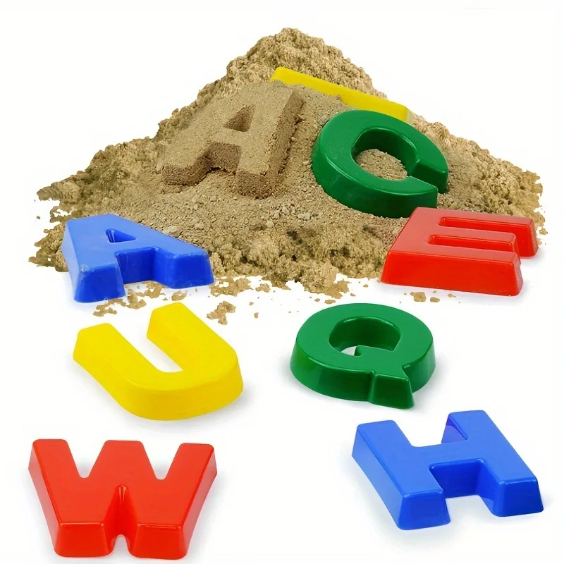 ABC Learning Alphabet Sand Mold Uppercase Letters Beach Toy Play Set for Kids Toddlers Match Game Color Sorting Montessori Toys - image 1