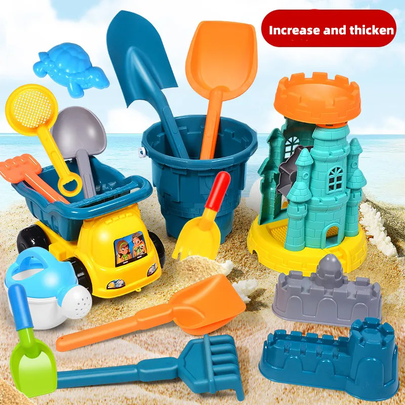 Children's Beach Toy Set, ATV, Sand Digging and Water Toy, Beach Bucket, Hourglass, Shovel, Beach Sand Play Tool Random Colors - image 1