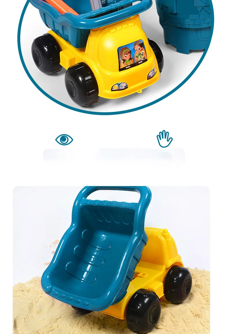 Children's Beach Toy Set, ATV, Sand Digging and Water Toy, Beach Bucket, Hourglass, Shovel, Beach Sand Play Tool Random Colors detail 6
