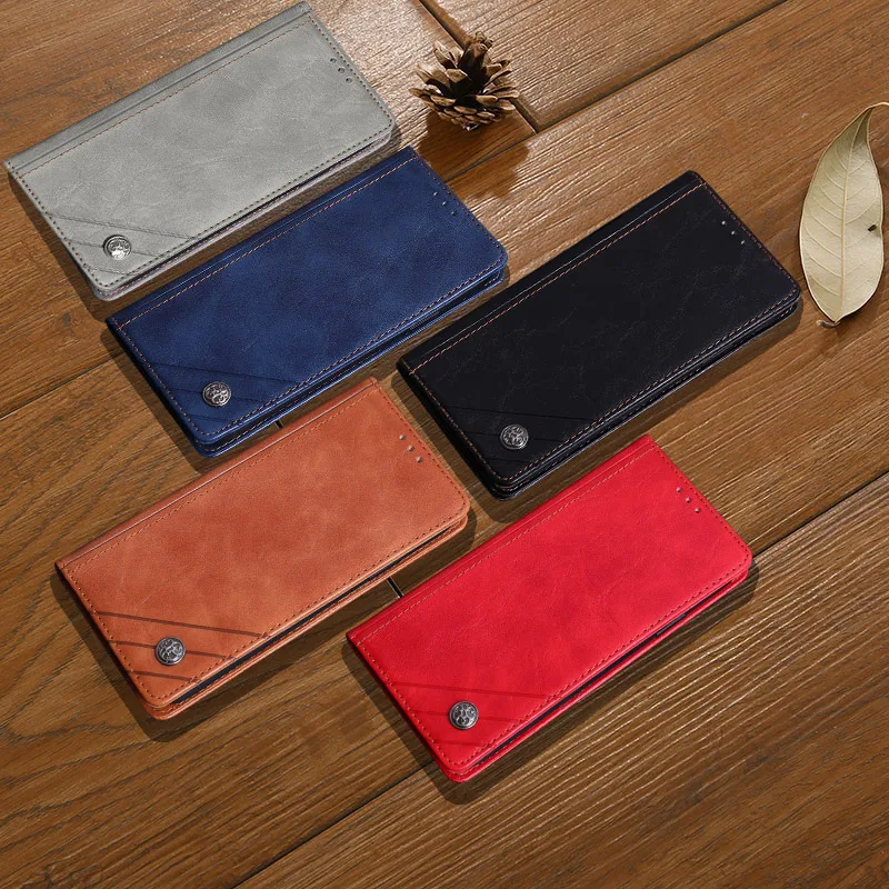 Magnetic Button Flip Case On For Tecno Camon 40 Pro 20 19 30 18 P 18P 30s Pro Premier Neo 4G 5G Phone Cover Leather Wallet Shell detail 8
