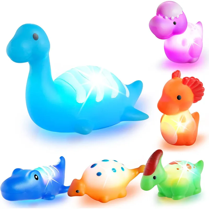 Light Up Bath Toys for Kids Dinosaur Bathtub Toys for Baby 12-18 Months Toddlers Water Bathtub Shower Pool Toys for Boy Girls - image 1
