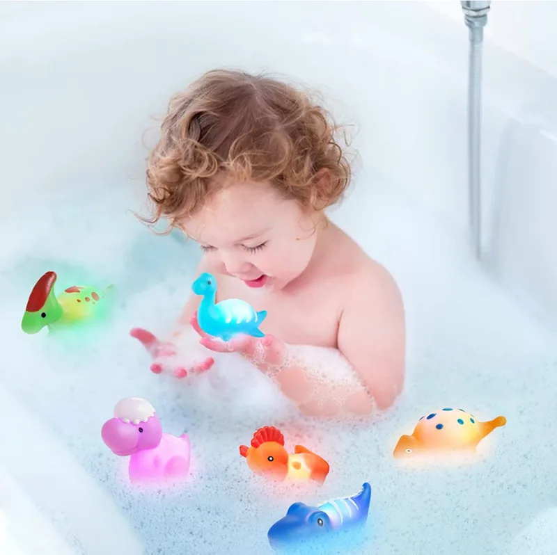 Light Up Bath Toys for Kids Dinosaur Bathtub Toys for Baby 12-18 Months Toddlers Water Bathtub Shower Pool Toys for Boy Girls - image 3